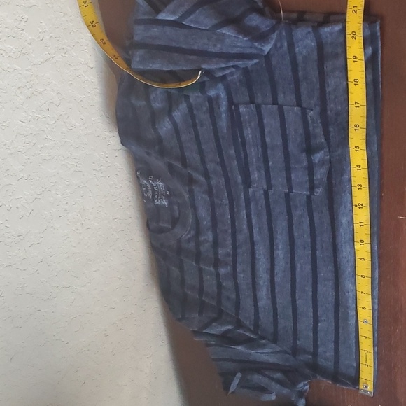 Lucky Brand Venice Burnout, Black/Grey Striped, M, w/pocket - Picture 9 of 14